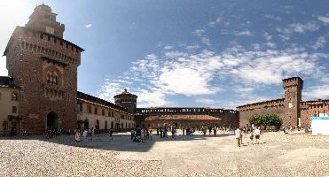 Castello Sforzesco, Milano, italy, sforza, fortification, tower, wall, milan, exterior, europe, sforzesco, castle, historic