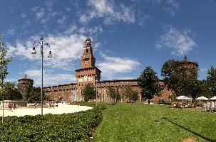 Castello Sforzesca, Milano, sforza, castle, fortification, historic, tower, wall, sforzesco, italy, milan, europe, exterior