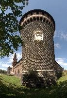 Castello Sforzesca, Milano, italy, sforza, fortification, tower, wall, milan, exterior, europe, sforzesco, stone, castle, historic, round