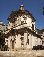 Church in Milano, italy, catholic, stone, exterior, building, milan, religion, europe, architecture, archiepiscopal, church, facade, sanctuary