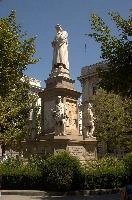 Leonardo, italy, carving, da vinci, sculpture, statue, milan, piazza scala, europe, architecture, artist, stone, leonardo, memorial