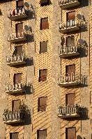 Apartment Block Wall, Milano, balconies, outdoors, exterior, wall, block, flats, apartment, accommodation, italy, shutters, milan, geometric, europe, regular, architecture, windows