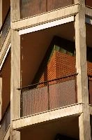 Balcony, Milano, italy, concrete, lines, abstract, balcony, milan, wall, europe, architecture, brick, angles, geometric, urban, apartment