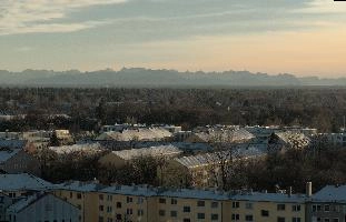 2018, suburbs, cold, deutschland, dusting, view, one, muenich, motel, buildings, muenchen, winter, bayern, blue, germany, munich, sky, city, viewpoint, sunset, mountains, panorama, cityscape, clear, tower, alps, bavaria, snow, suburb, high