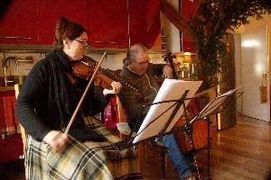 Conni and Marcus playing at Christmas, neustadt
