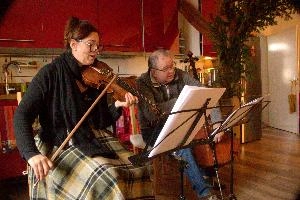 Conni and Marcus playing at Christmas, neustadt