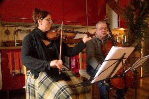 Conni and Marcus playing at Christmas, neustadt