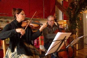 Conni and Marcus playing at Christmas, neustadt