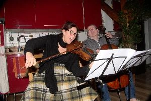 Conni and Marcus playing at Christmas, neustadt