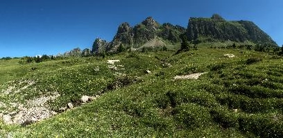 Alvier from Palfries, mountains, peak, switzerland, alvier, blue sky, meadow, alps, walking, sargans, sunshine, palfries, mountain, hiking, rock, rugged, outfoors, alpine, europe, spring, green, face, sheer