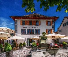 Old Swiss building in the vicinity of Pfäffikon, Lake Zürich, sunny, shutters, village, restaurant, rural, bar, building, stone., pfäffikon, traditional, lake, old, zürchersee, daylight, zürich, summer, swiss, outdoors, switzerland, blue sky