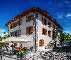 Old Swiss building in the vicinity of Pfäffikon, Lake Zürich, sunny, shutters, village, restaurant, rural, bar, building, stone., pfäffikon, traditional, lake, old, zürchersee, daylight, zürich, summer, swiss, outdoors, switzerland, blue sky