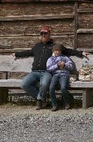 Schuberths in Grisons, europe, switzerland, graubünden, rhine, source, schuberth, rebecca, martin, bench, man, girl