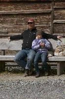 Schuberths in Grisons, europe, switzerland, graubünden, rhine, source, schuberth, rebecca, martin, bench, man, girl