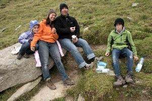 Schuberths at the Rheinquelle, Switzerland, europe, switzerland, alps, mountains, family, rheinquelle, schuberth, constanze, martin, rebecca