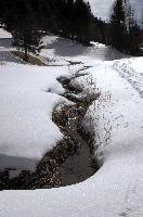 Brook in Snow, Switzerland, rheintal, alps, stream, ice, snow, trail, winter, switzerland, brook, europe, field, mountains, water, texture, frozen, cold, amden, flowing