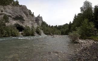 Section of the Rhine Gorge near Rhäzüns, water, river, bed, upper, gorge, rhäzüns, valley, outdoors, rhine, hiking, grisons, walking, switzerland, forest, europe, rocks