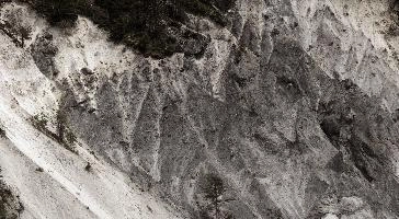 Erosion patterns in the Grisonian Rhine gorge in Switzerland, gorge, river, water, gullies, rock, grisonian, erosion, ravine, outdoors, valley, switzerland, white, europe, grey, rhine, dust