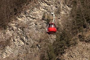 Cable car over the Ruinaulta, Graubünden, null