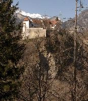 Castle Rhäzüns on the Grisonian Alpine Rhine river in Switzerland, shingle, schloss, rhäzüns, grisonian, alpine, chur, gorge, valley, rhine, sunshine, grisons, spring, switzerland, mountains, europe, river, rhäzüns, water, castle, bed