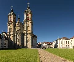 Baroque cathedral of Sankt Gallen, Switzerland, null