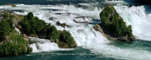 Rheinfall, Schaffhausen, island, vegetation, switzerland, summer, falls, visitors, schloss, current, waterfall, isolated, rheinfall, foliage, swiss, green, schaffhausen, islands, solid, rhein, deck, river, observation, tourists, laufen, steadfast, water, wild, rhine, torrent, white, outlook, look-out