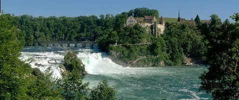 Rheinfall, Schaffhausen, island, switzerland, falls, schloss, current, waterfall, scenery, rheinfall, swiss, schaffhausen, laufen, rhein, green, river, cascade, schlössli, islands, summer, water, rhine, torrent, white, power, schloessli