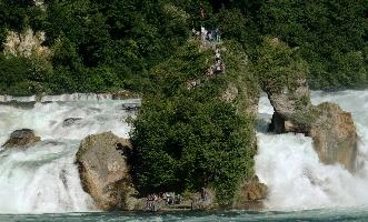 Felsen im Fluss, rhine, wild, swiss, foliage, water, laufen, islands, waterfall, steadfast, rheinfall, vegetation, river, summer, schaffhausen, island, green, falls, isolated, white, deck, look-out, tourists, solid, switzerland, visitors, rhein, current, torrent, observation, outlook