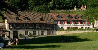 Neuhausen am Rheinfall, neuhausen, schaffhausen, schweiz, flags