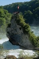 Fels, rhine, water, waterfall, flag, torrent, rock, rheinfall, switzerland, schaffhausen, current, falls, swiss, rhein, island, white, river