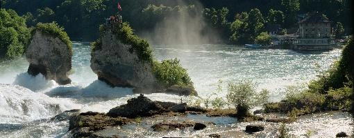 Rheinfall, rhine, wild, river, foliage, switzerland, rhein, laufen, waterfall, steadfast, rheinfall, vegetation, white, summer, schaffhausen, island, green, falls, isolated, torrent, deck, look-out, tourists, solid, swiss, visitors, water, islands, current, observation, outlook