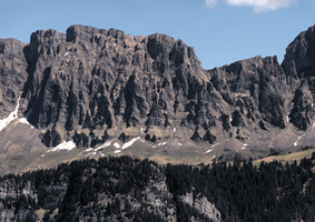 Rock face of the Alvier seen from Schoenhalden, Sankt Gallen, schönhalden