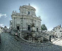 Baroque church in Solothurn, europe, switzerland, city, solothurn, church, cathedral, steps, building, exterior, stone, baroque