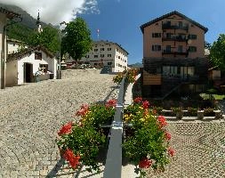 Spluegen, spluegen, dairy, switzerland, agriculture, alpine, building, flowers, mountain, traditional, geraniums, blue sky, graubuenden, agricultural, swiss, hiking, schweiz, tourism, walking, blue sky, alps, sun, grisons, sunny, outdoors, rustic, summer, mountains, farming, graubünden, village, rural, sunlight, holiday