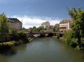 River scene in Strasbourg, Alsace, Strasbourg