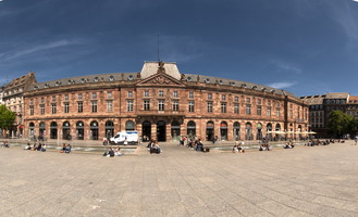 Town square in Strasbourg, Alsace, Strasbourg