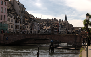 Bridge over river in Strasbourg, Alsace, Strasbourg