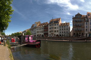 River jetty in Strasbourg, Alsace, Strasbourg