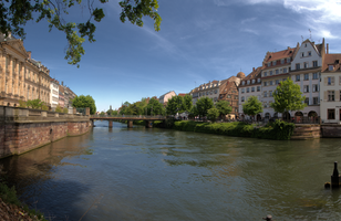 River scene in Strasbourg, Alsace, Strasbourg