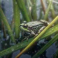 Edible frog by Midjourney, null