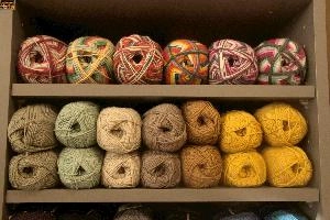 Colours of Wool, buchs, fibre, display, shelves, supply, balls, europe, fabric, switzerland, provisions, wool, natural, material, shop, knitting, colourful