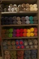 Colours of Wool, buchs, fibre, display, shelves, supply, balls, europe, fabric, switzerland, provisions, wool, natural, material, shop, knitting, colourful