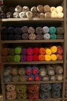 Colours of Wool, buchs, fibre, display, shelves, supply, balls, europe, fabric, switzerland, provisions, wool, natural, material, shop, knitting, colourful