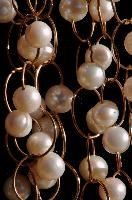 Hand-made pearl jewellery on display in Tuscany, fashion, hand-made, artwork, art, chains, jewellery, pearls, florence, gold, tuscany, embellishment, italian, adornment, italy, decoration