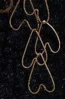 Hand-made gold-leaf jewellery on display in Tuscany, fashion, hand-made, hearts, artwork, gold-leaf, art, leaf, chains, hoops, jewellery, shapes, florence, gold, tuscany, embellishment, italian, adornment, italy, decoration