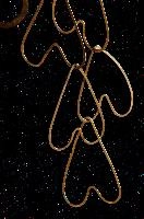 Hand-made gold-leaf jewellery on display in Tuscany, fashion, hand-made, hearts, artwork, gold-leaf, art, leaf, chains, hoops, jewellery, shapes, florence, gold, tuscany, embellishment, italian, adornment, italy, decoration