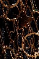Hand-made gold-leaf jewellery on display in Tuscany, fashion, hand-made, stars, artwork, gold-leaf, art, leaf, chains, hoops, jewellery, shapes, florence, gold, tuscany, embellishment, italian, adornment, italy, decoration