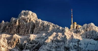 Peak and Tower of Säntis, Appenzell, null