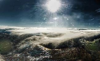 View from Säntis, rugged, alpine, peaks, alpstein, view, säntis, haze, mountains, mist, alps, sunrise, switzerland, morning, appenzell, stone, saentis, rock