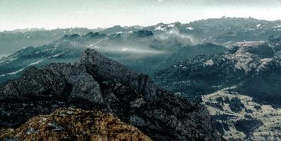 View from Saentis, saentis, range, säntis, alpine, morning, swiss, appenzell, rock, switzerland, earl, alps, stone, weather, daybreak, peaks, mountains, view, scenery, haze, clouds